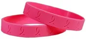 Pink Ribbon Silicone Wristband Bracelet Band - Multi Ribbons - Dark Pink — The Pink Ribbon Shop