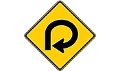 270 Degree Loop Symbol Sign
