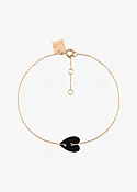 angèle mini onyx heart bracelet