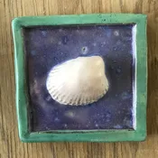 Cockel Shell Tile (4" x 4") — Clay Trout Pottery