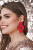Always My Valentine Beaded Heart Earrings