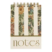 antique floral notepad