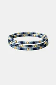Endless Summer 14k Gold filled & Blues Stretch Ring Stack