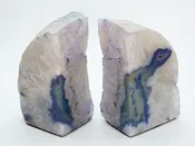 Agate Bookend – White and Blue