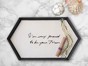 Brooklyn Tray Embossed with Handwriting
