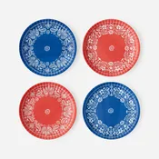American Holiday Dinner Plates Melamine Set/4