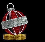 10′ GIANT SKY ORNAMENT WITH GARLAND BASE HOLIDAY LIGHT DISPLAY