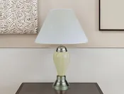 26" Porcelain Lamp, Satin Nick