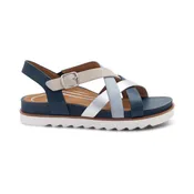AETREX CARMEN SANDAL NAVY MULTI - WOMENS