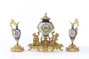 19th Century Porcelain Gilt Bronze Three-Piece Garniture — LA MAISON SUPREME