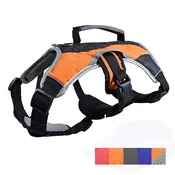No-Pull Heavy Duty Hunting Harness with Reflectors - Orange