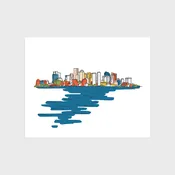 Boston Harbor Skyline Print