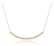 16" Necklace Gold - Bliss Bar Smooth