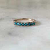 8 Stone Turquoise Ring