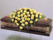 All Yellow Casket Spray
