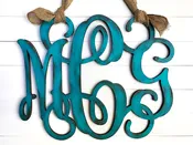 18" Wood Monogram