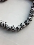 Black with White Matte round 9mm