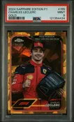 2024 Topps Chrome Sapphire Formula 1 Charles Leclerc Gold Refractor 19/50 PSA 9