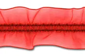 1 1/2"  Red Sheer Double/Ruffled Elastic (Made in England)