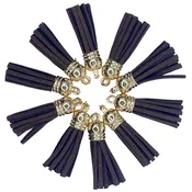 CHOCOLATE / GOLD TASSELS - 11230