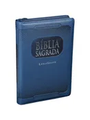 Bíblia Emborrachada Letra Gigante RA Azul – Com Zíper e Indice