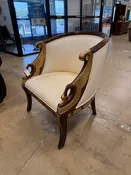 Empire-Style Swan Arm Accent Chair