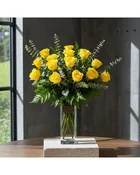 18 ROUND YELLOW ROSES