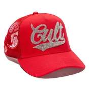 Cult Paisley Logo Mesh Back Hat - RED