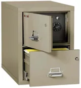 2-Drawer File with Built-In Safe, Fire/Water Rated - 2-2131-C SF