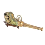 Antique Regency Brass and Painted Tole Fireplace Bellows