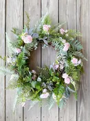 Soft Pink & Green Wreath — Naturally Country | Norwalk, Ohio