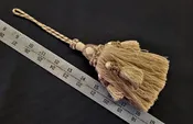 6" Tassel Light Gold, Sage & Chocolate
