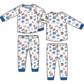 Vintage Ski Patches - Long Sleeve Loungewear Set