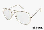 4641CL - Wholesale Metal Clear Lens Aviator Glasses