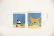 4.25″ Mug – Beach Dog Yellow (QTY 4 Mugs)