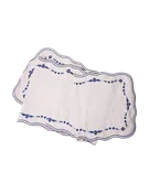 Blue Floral Embroidered Runner