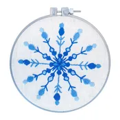 Anchor Blue Snowflake Embroidery Design