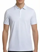 Geometric Line Pattern Golf Polo Shirt