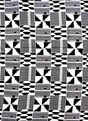 African Ankara Wax Print-Black and White