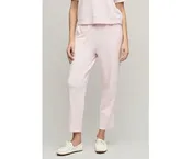 Barefoot Dreams Brushed Fleece Seamed Ankle Pant Pink Sand