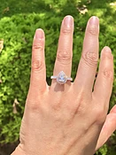 Pear Shape Halo Diamond Engagement ring 2 tone - 1.14ct — J. Sampieri