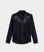 Ace Suede Shacket :: Dusty Blue
