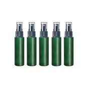 10 ml Green Frosted Glass Vial w/ Black Fine Mist Tops (Pack of 5)