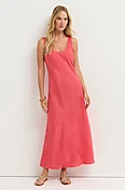 LINEN BIAS TANK DRESS