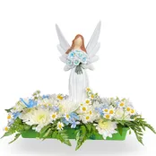 Angel Statue with Flowers