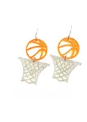 Acrylic Slam Dunk Basketball Earrings
