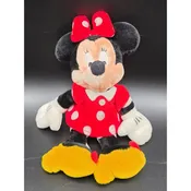Vintage Walt Disney World Minnie Mouse Plush 10.75" Polka Dot Dress Plush Doll