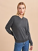 Ben V Neck Sweater in Aqua