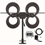 Bundle - ClearStream 4MAX Indoor / Outdoor HD TV Antenna, 20-inch Mast, JUICE4 Distribution Amplifier 4-Output
