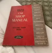 1970 Ford Car Mustang THunderbird Factory Service Shop Manual Volume 4 Body